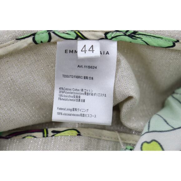 EMMA & GAIA Beige Blazer Jacket w Subtle Sparkle Double Breasted Size 44 (Large) - Picture 13 of 16